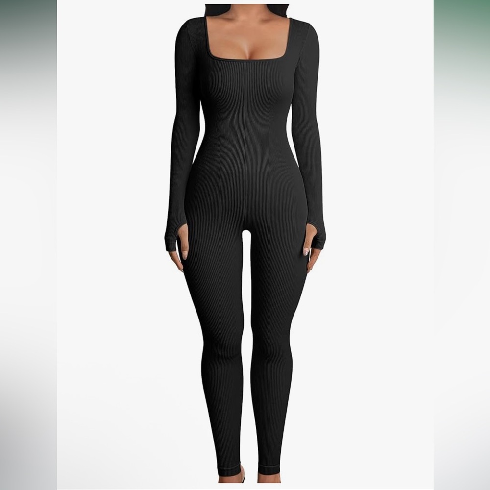 Long Sleeve Ribbed Shaping Bodysuit